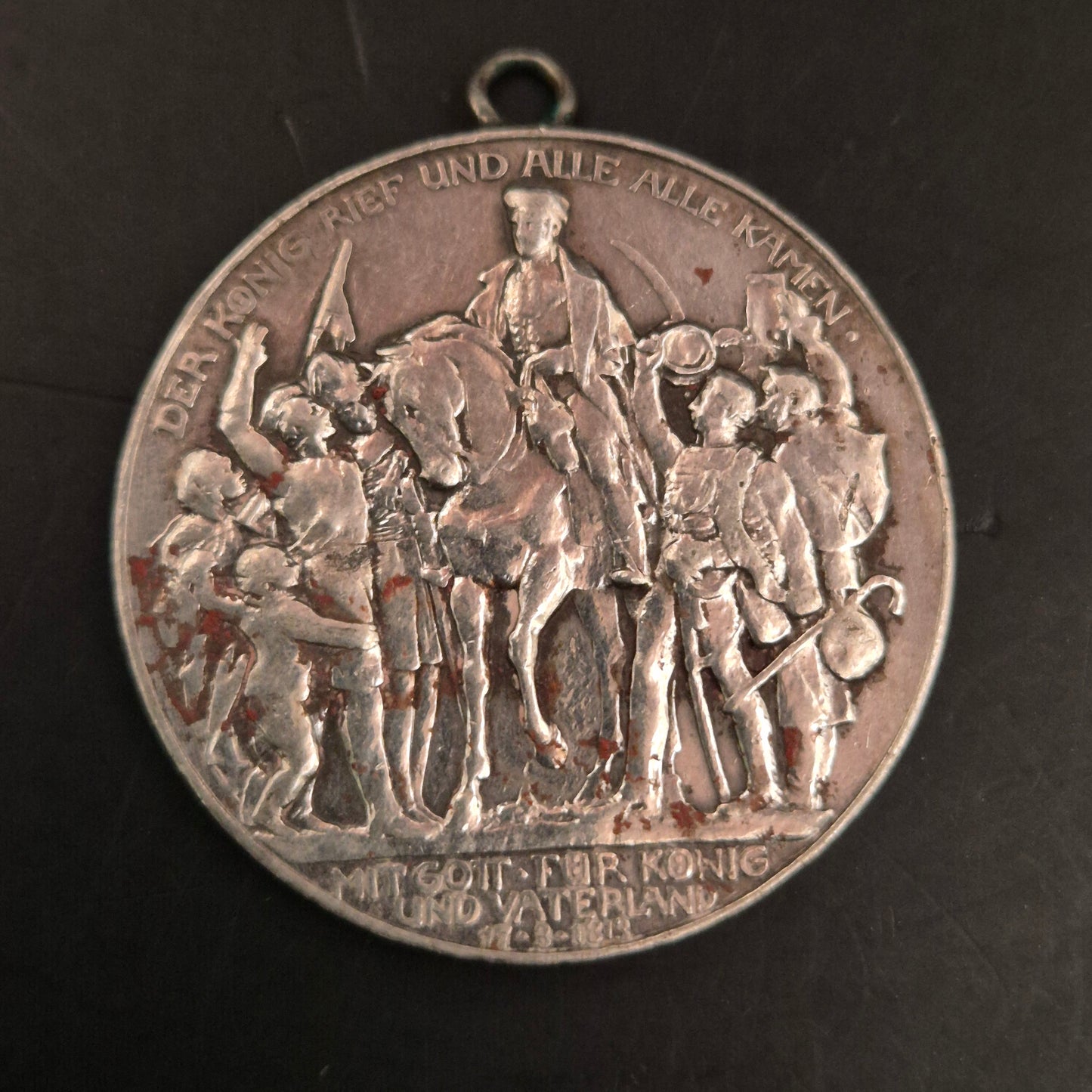 Anhänger aus 3 Mark Silbermünze 1913 – Kaiserreich mit historischer Gravur