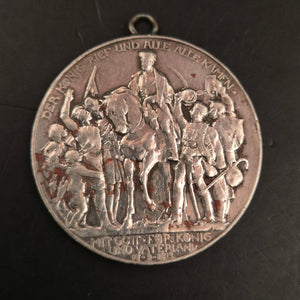 Anhänger aus 3 Mark Silbermünze 1913 – Kaiserreich mit historischer Gravur