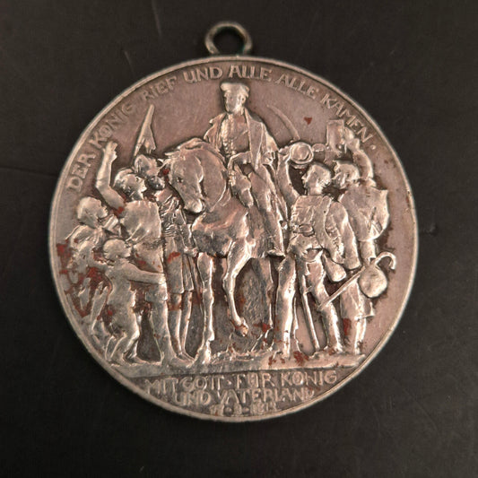 Anhänger aus 3 Mark Silbermünze 1913 – Kaiserreich mit historischer Gravur