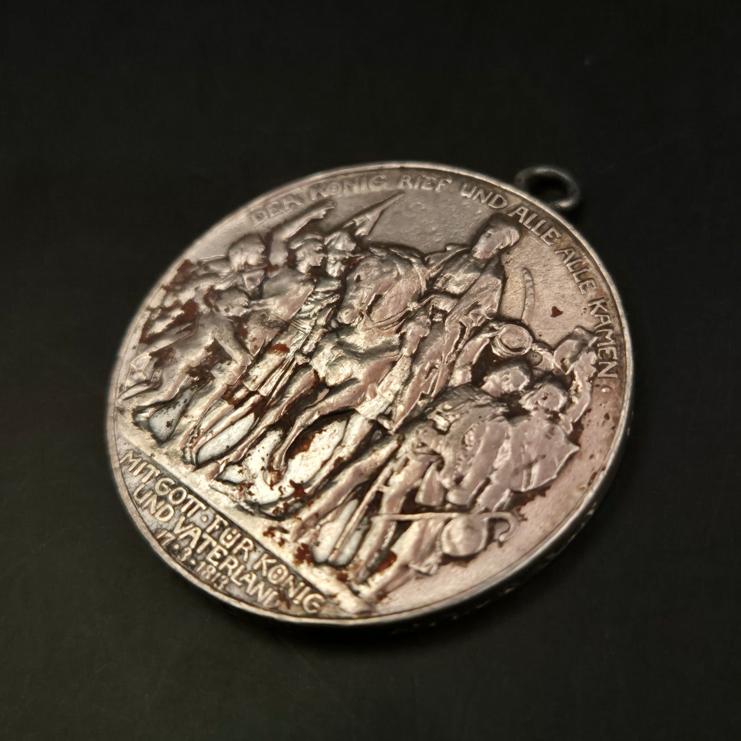 Anhänger aus 3 Mark Silbermünze 1913 – Kaiserreich mit historischer Gravur