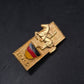 Vergoldete BRD Anstecknadel mit Pferdemotiv – Sammlerstück im Vintage-Stil