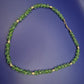 Funkelnde Glasperlen-Kette – Hellgrüner Facettenschliff