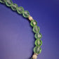 Funkelnde Glasperlen-Kette – Hellgrüner Facettenschliff