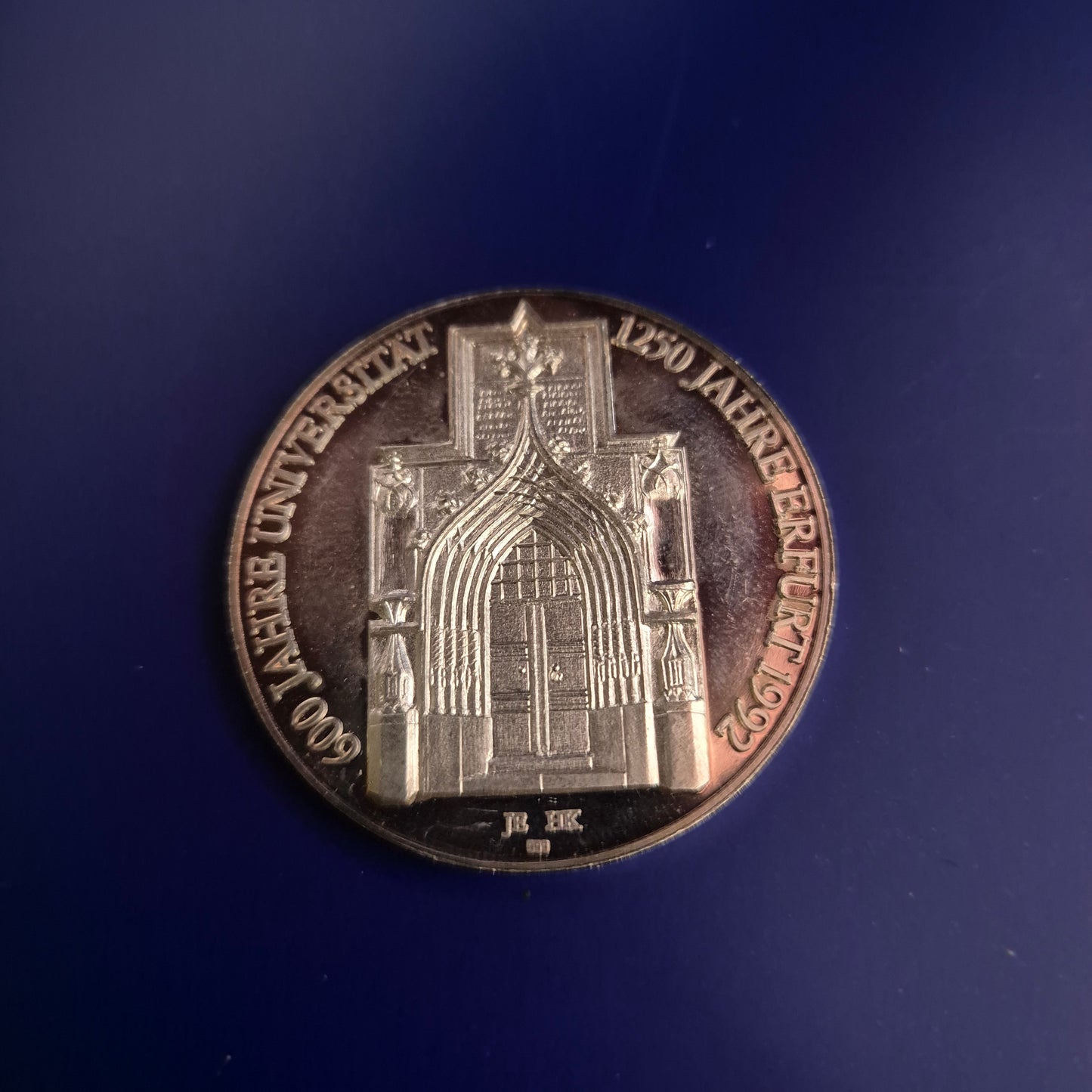 Silberfarbene Sammler-Medaille – Uni Erfurt 600 Jahre