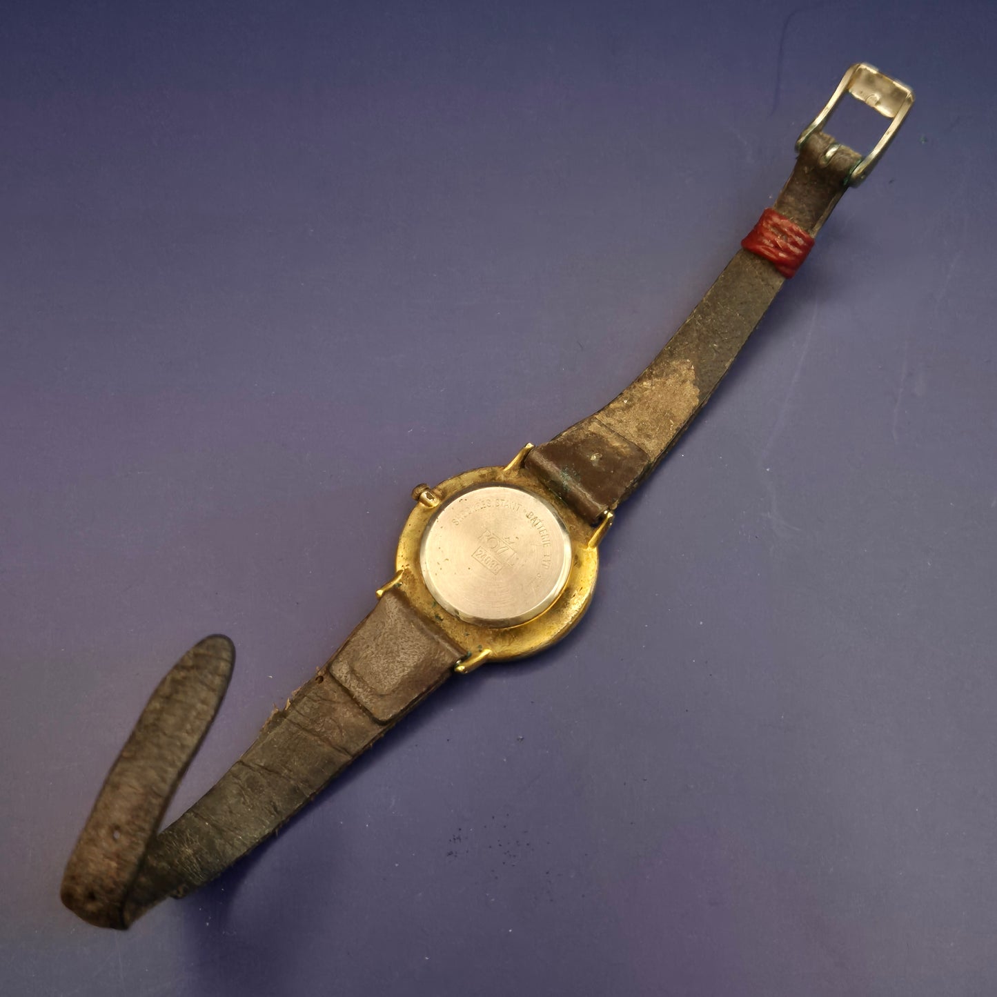 Vintage Royal Herren Uhr – Goldfarbenes Gehäuse & Lederband