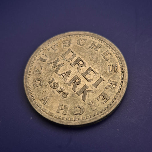 Historische 3 Reichsmark Münze – Deutsches Reich 1924