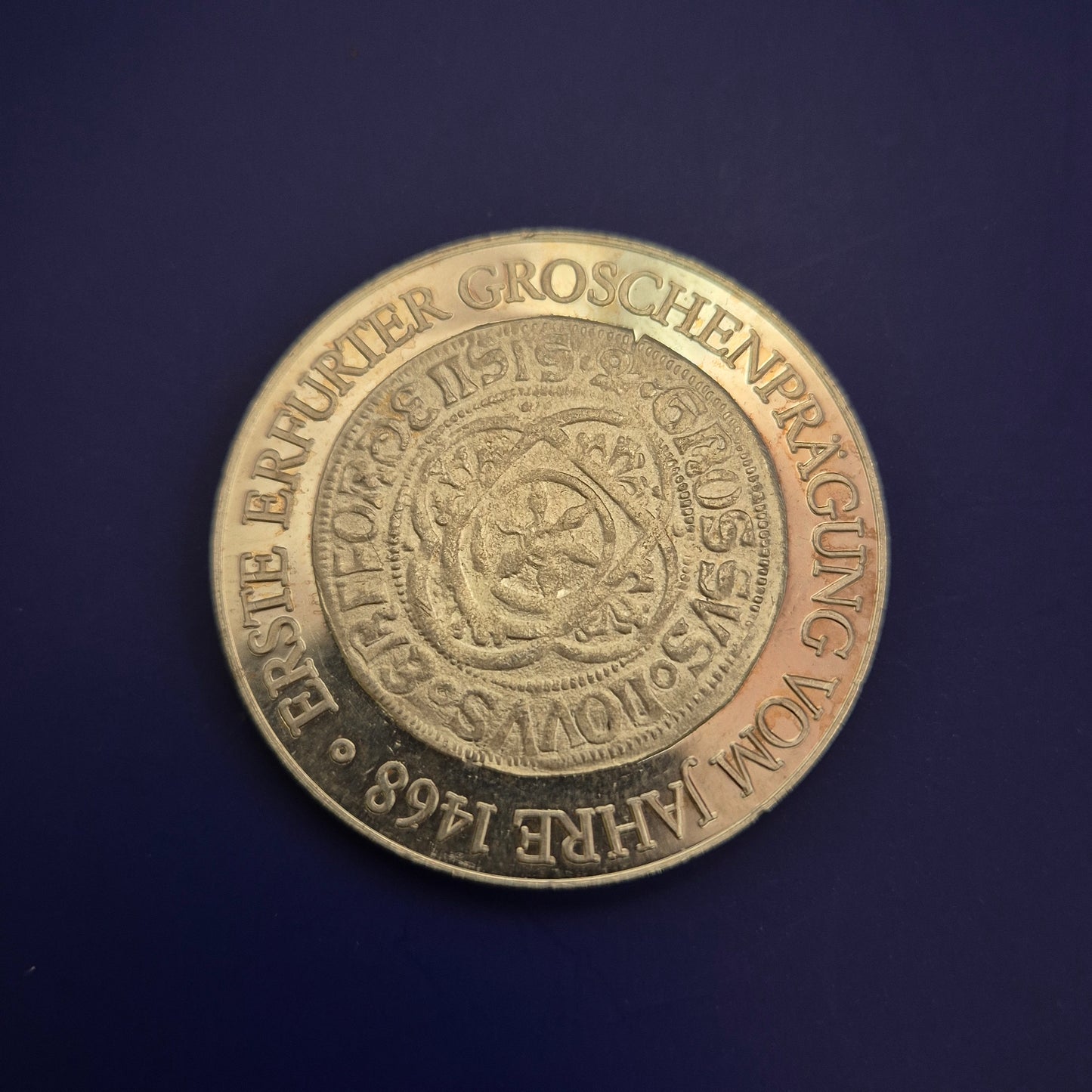 Historische Silber-Medaille – 1250 Jahre Erfurt/Krämerbrücke