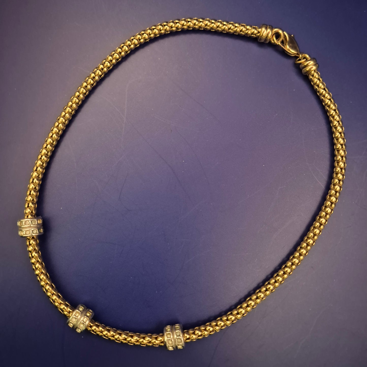 Vergoldete Damen Kette – Elegantes Design mit Strassakzenten