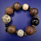 Natur Perlen Armband – Mix aus Holz, Harz und Keramik
