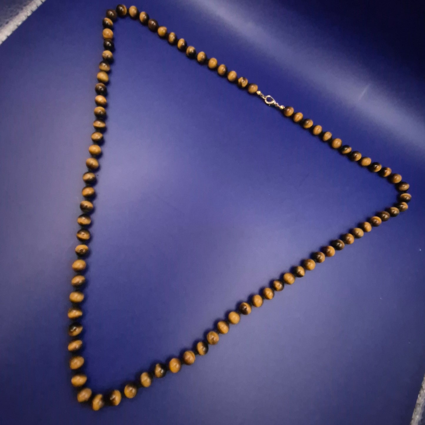 Klassische Tigerauge Halskette – Naturstein Eleganz in Braun