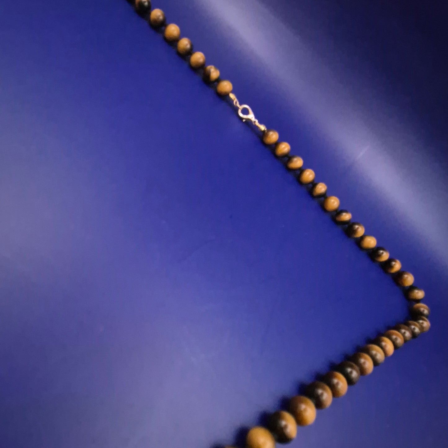 Klassische Tigerauge Halskette – Naturstein Eleganz in Braun