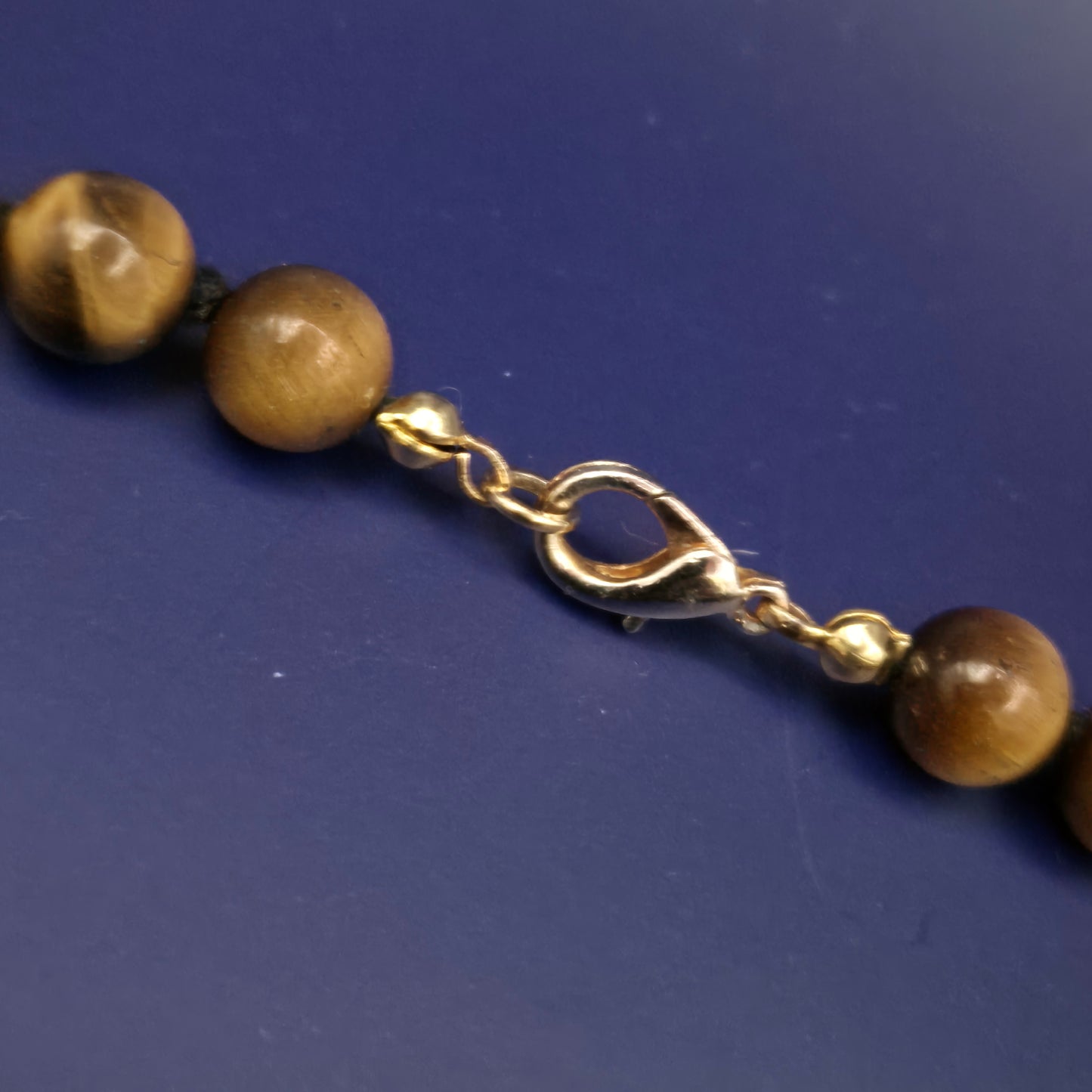 Klassische Tigerauge Halskette – Naturstein Eleganz in Braun