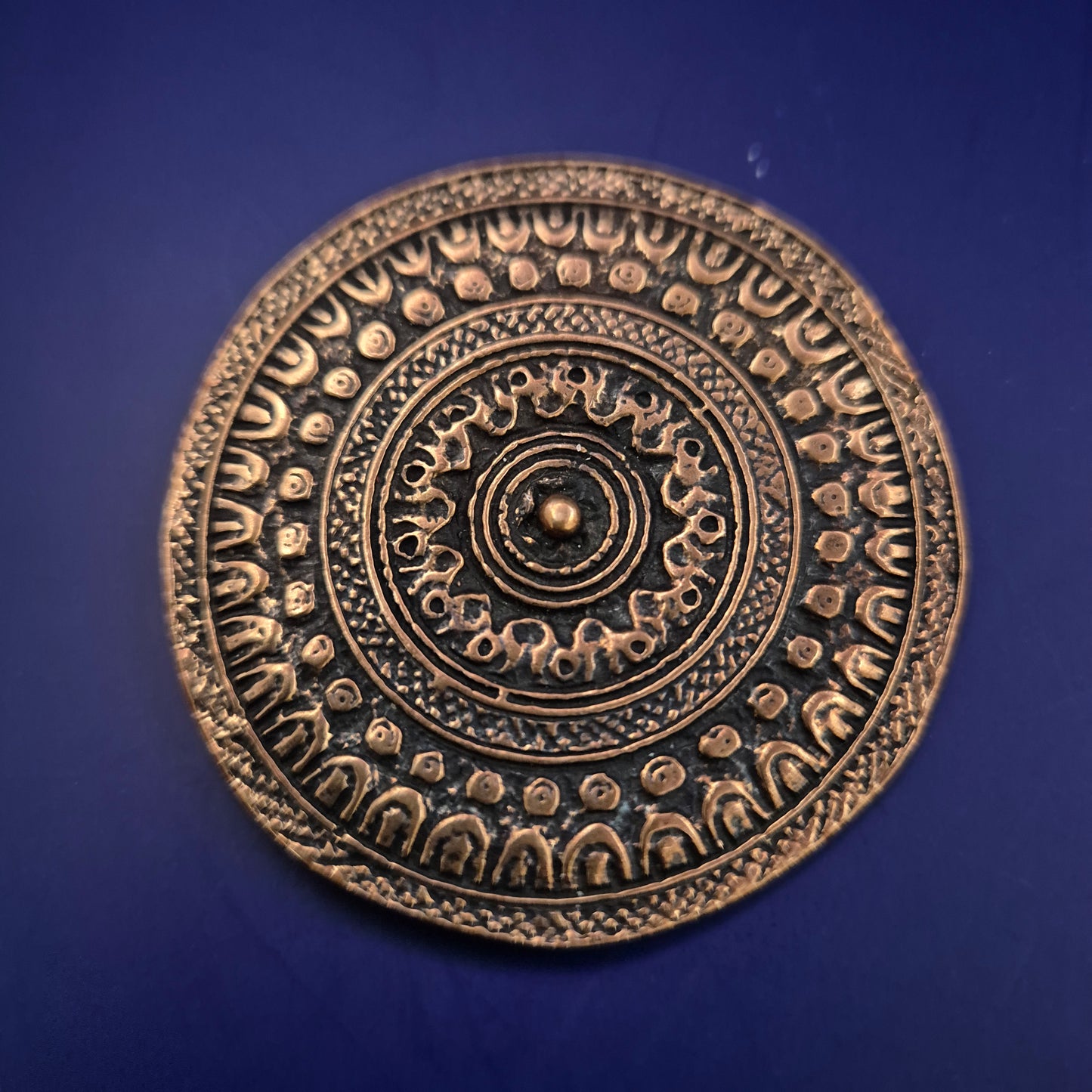 Große Ethno Brosche in Bronzeoptik – Orientalisch inspiriertes Design