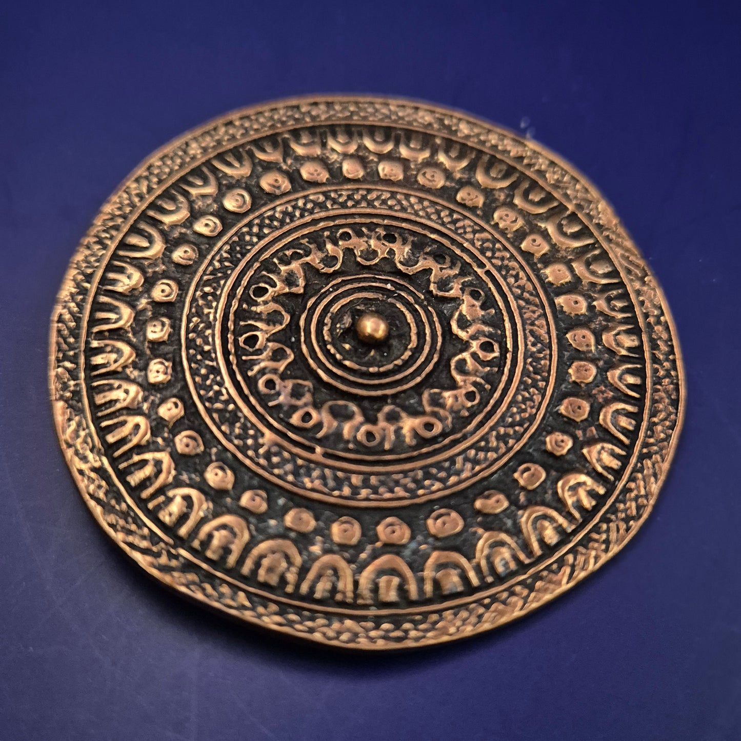 Große Ethno Brosche in Bronzeoptik – Orientalisch inspiriertes Design