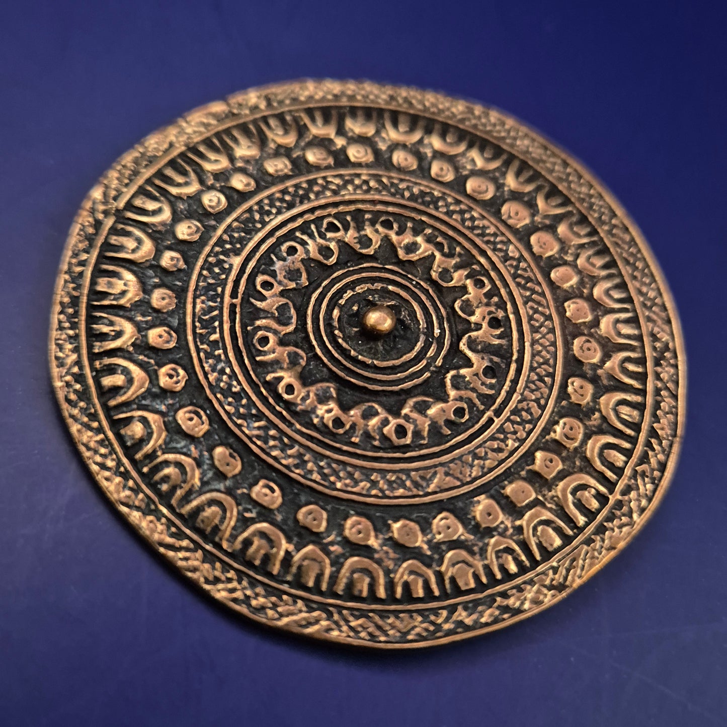 Große Ethno Brosche in Bronzeoptik – Orientalisch inspiriertes Design