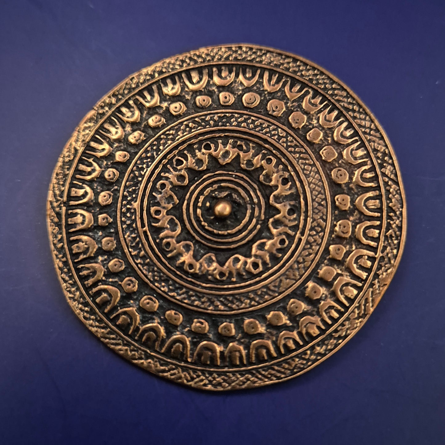 Große Ethno Brosche in Bronzeoptik – Orientalisch inspiriertes Design