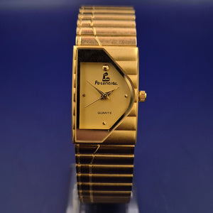 Ausgefallene Potencial Damen Uhr – Gold-Design mit Retro-Flair