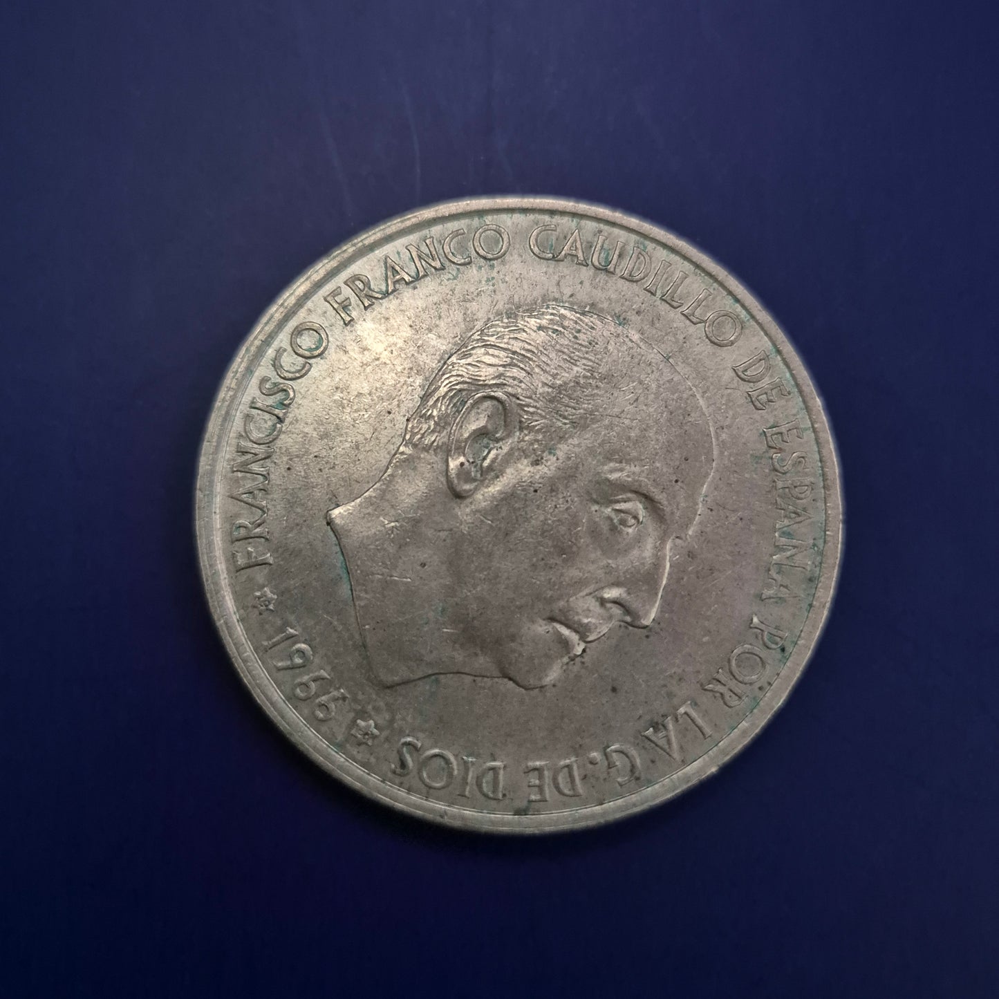 Spanische 100 Pesetas Münze 1966 – Francisco Franco Gedenkmünze