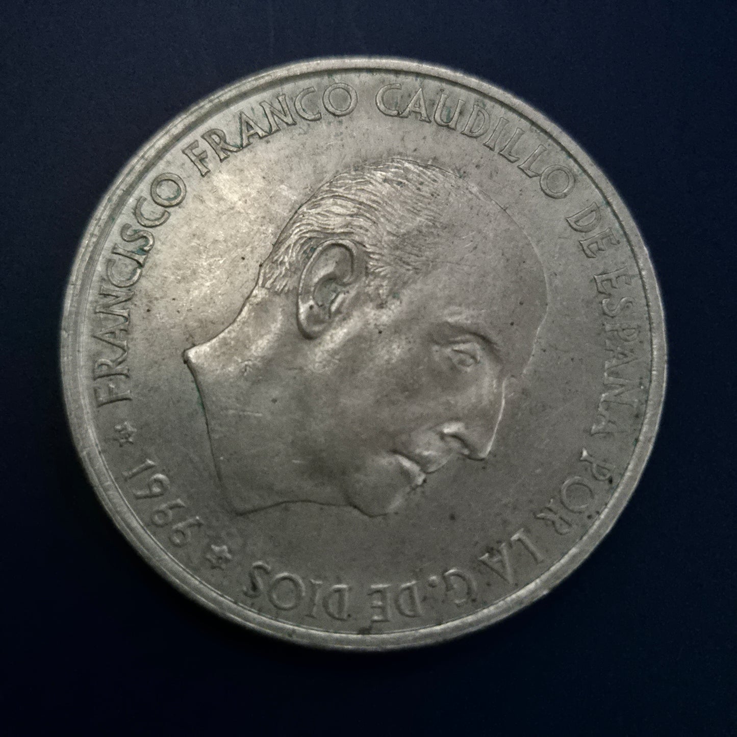Spanische 100 Pesetas Münze 1966 – Francisco Franco Gedenkmünze