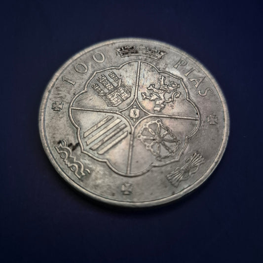 Spanische 100 Pesetas Münze 1966 – Francisco Franco Gedenkmünze