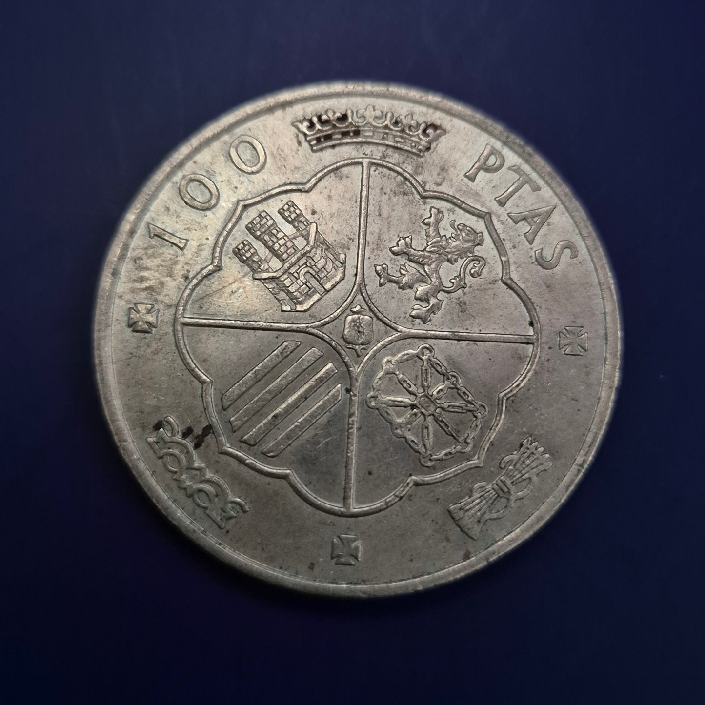 Spanische 100 Pesetas Münze 1966 – Francisco Franco Gedenkmünze