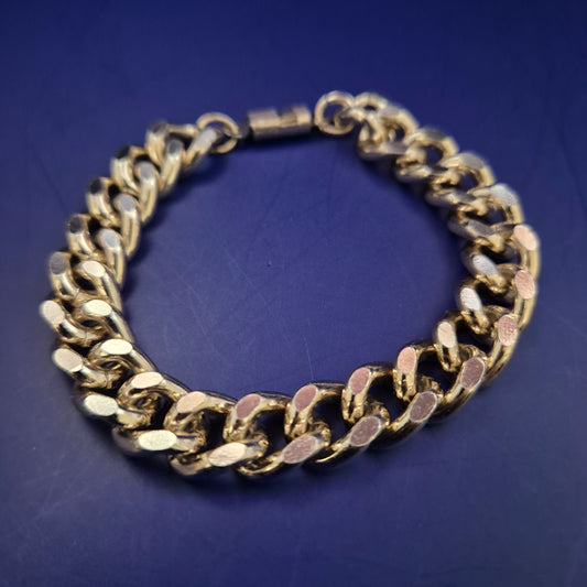 Vergoldetes Armband im Panzerketten-Stil – Massiv & Ausdrucksstark