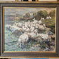Fritz Klaiberg (1921-1998) Ölgemälde Entengruppe am See 74x84cm