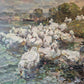 Fritz Klaiberg (1921-1998) Ölgemälde Entengruppe am See 74x84cm