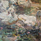 Fritz Klaiberg (1921-1998) Ölgemälde Entengruppe am See 74x84cm