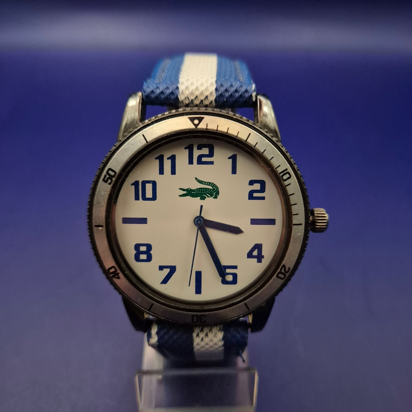 Lacoste Herren Uhr – Maritimer Look – Defekt für Bastler