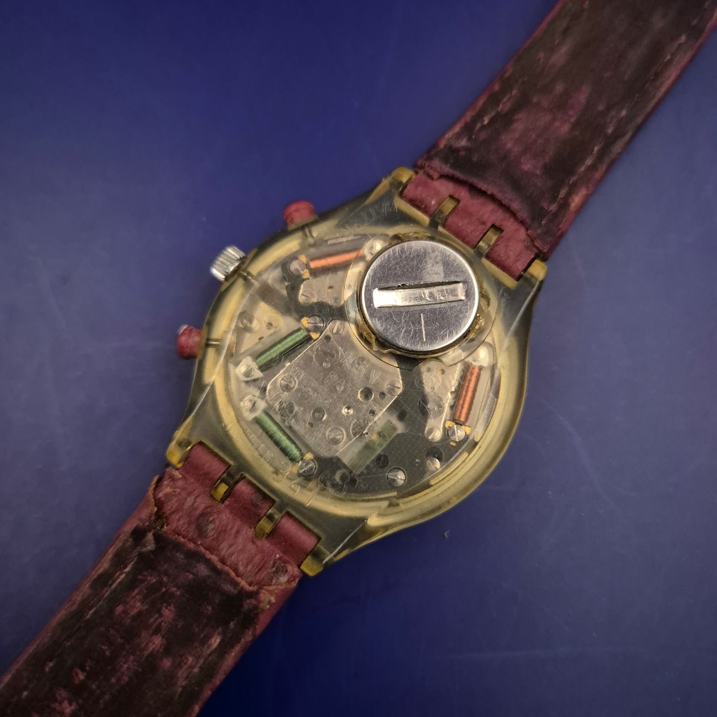 Vintage Swatch Chrono Herren Uhr – Klassiker von 1992 mit Lederarmband