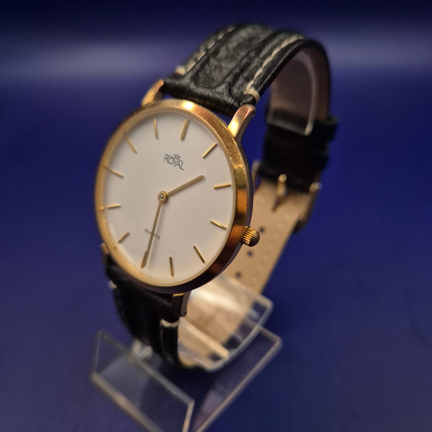Klassische Royal Herren Uhr – Minimalistisches Gold-Design