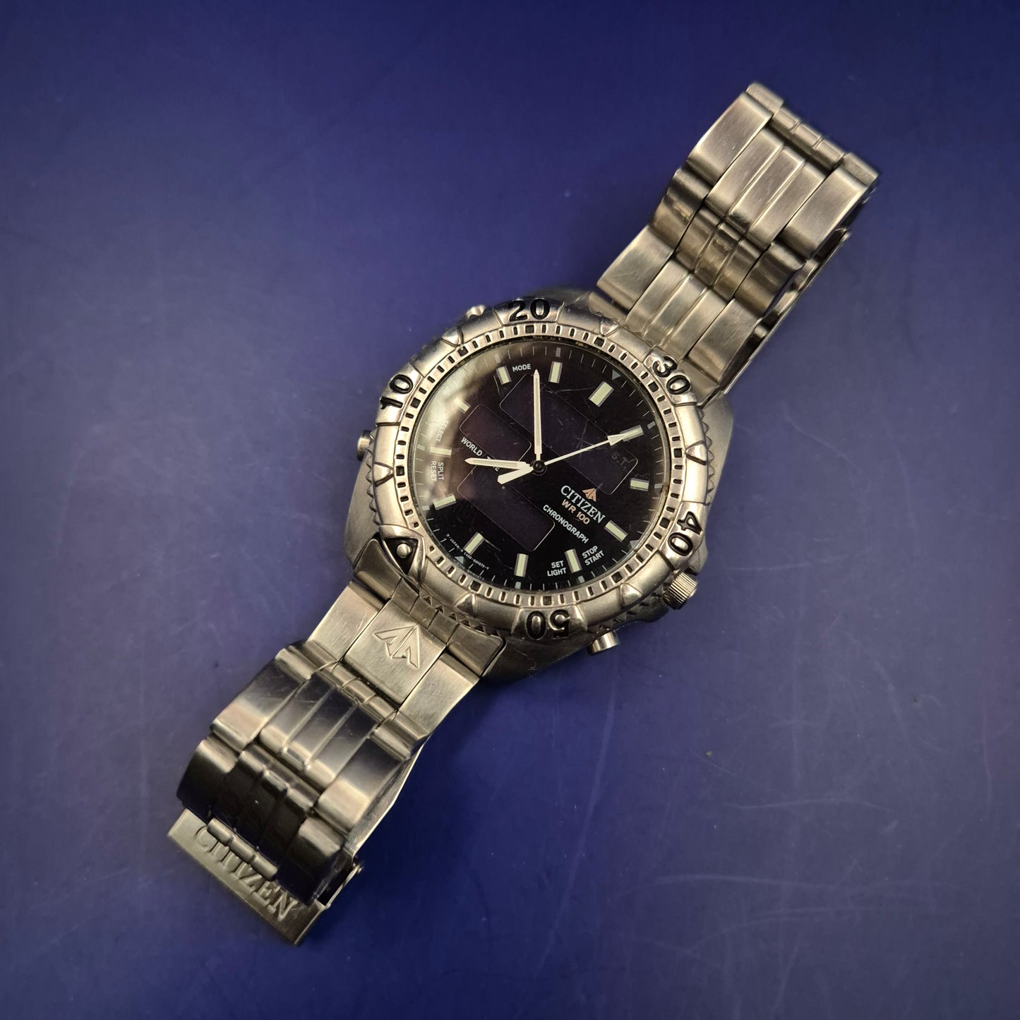 Citizen Promaster Herren Uhr – Vintage Chronograph mit Weltzeit-Funktion