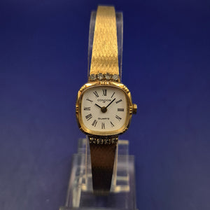 Elegante Condor Damen Uhr – Gold-Optik mit funkelndem Steinbesatz