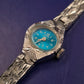 Vintage Fero Feldmann Damen Uhr – Funkelndes Design mit blauem Zifferblatt
