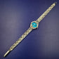 Vintage Fero Feldmann Damen Uhr – Funkelndes Design mit blauem Zifferblatt
