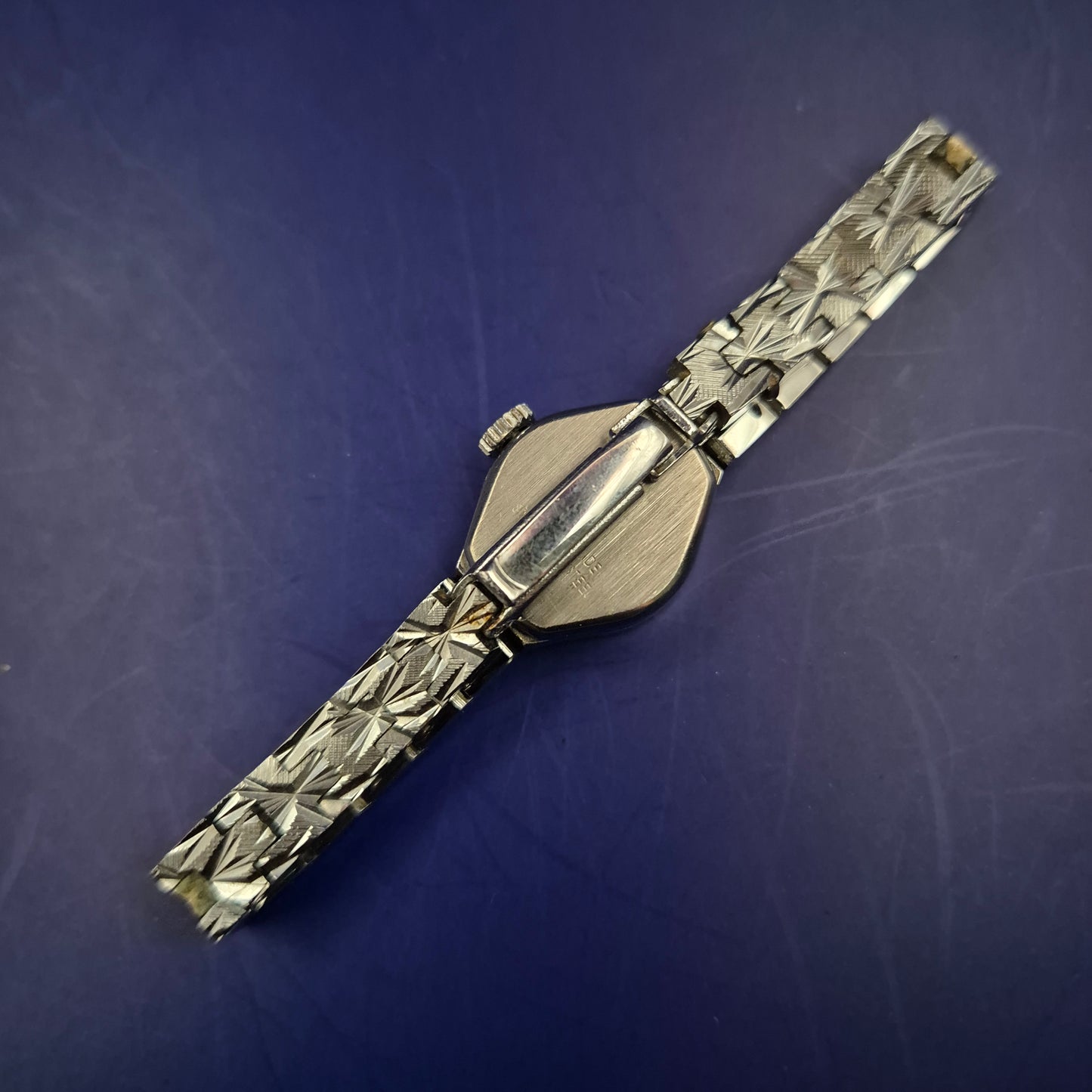 Vintage Fero Feldmann Damen Uhr – Funkelndes Design mit blauem Zifferblatt