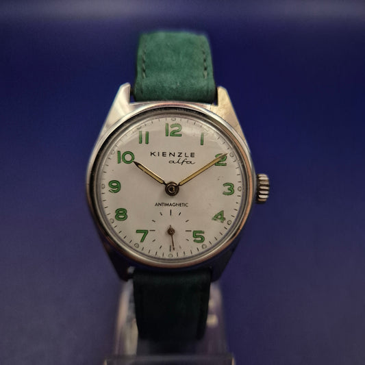 Vintage Kienzle Alfa Herren Uhr – Klassisch mit markantem grünen Akzent