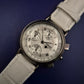 Exklusiver Ascot Chronograph – Klassische Eleganz mit weißem Lederarmband