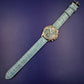 Elegante IK Damen Uhr – Funkelnder Chronograph-Look in Hellblau