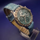 Elegante IK Damen Uhr – Funkelnder Chronograph-Look in Hellblau