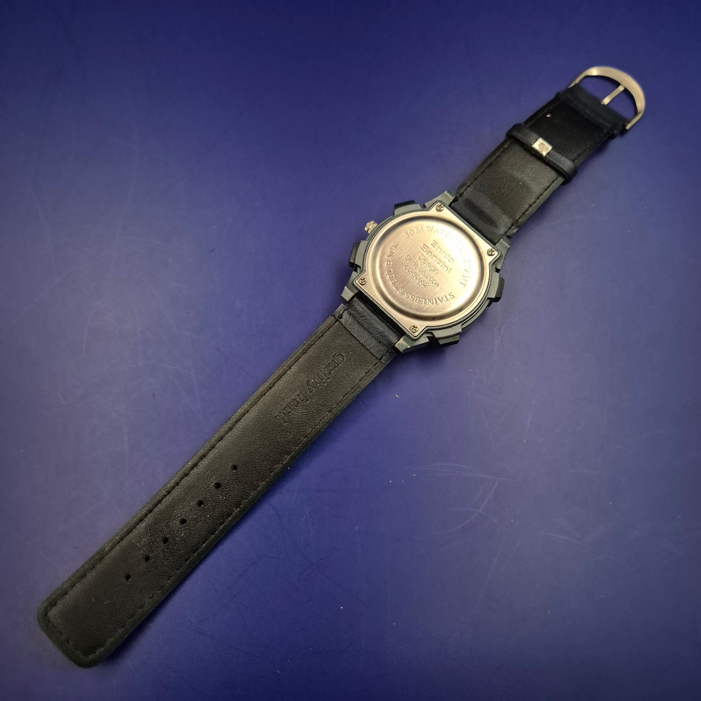 Sportliche Ennio Santini Herren Uhr – Robuster Chronograph-Stil in Schwarz