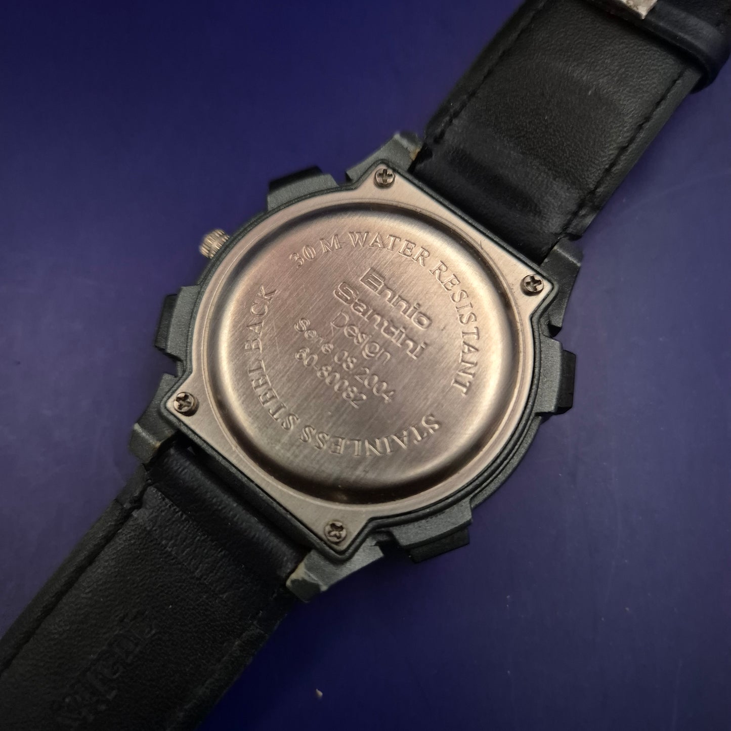 Sportliche Ennio Santini Herren Uhr – Robuster Chronograph-Stil in Schwarz