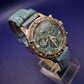 Elegante LK Damen Uhr – Türkises Perlmutt-Design mit Strassbesatz