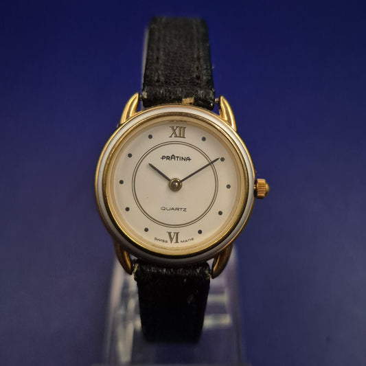 Titel Exklusive Pratina Damen Uhr – Klassisches Swiss Made Design in Gold-Optik