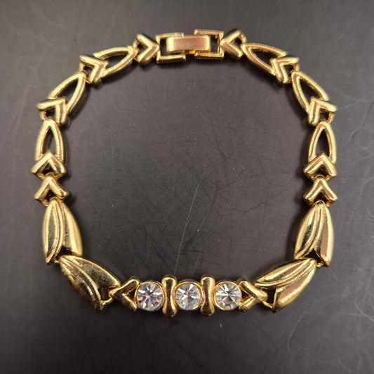 Elegantes Damen Armband in Goldoptik – Luxuriöses Design mit Kristallbesatz