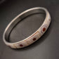 Moderner Edelstahl Armreif mit Naturstein Inlays – Einzigartiger Look