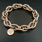 Massives Giuno Damen Armband – Roségoldfarbene Gliederkette