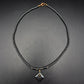 Elegante Hämatit Damen Kette – Geometrischer Anhänger in Anthrazit