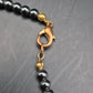 Elegante Hämatit Damen Kette – Geometrischer Anhänger in Anthrazit